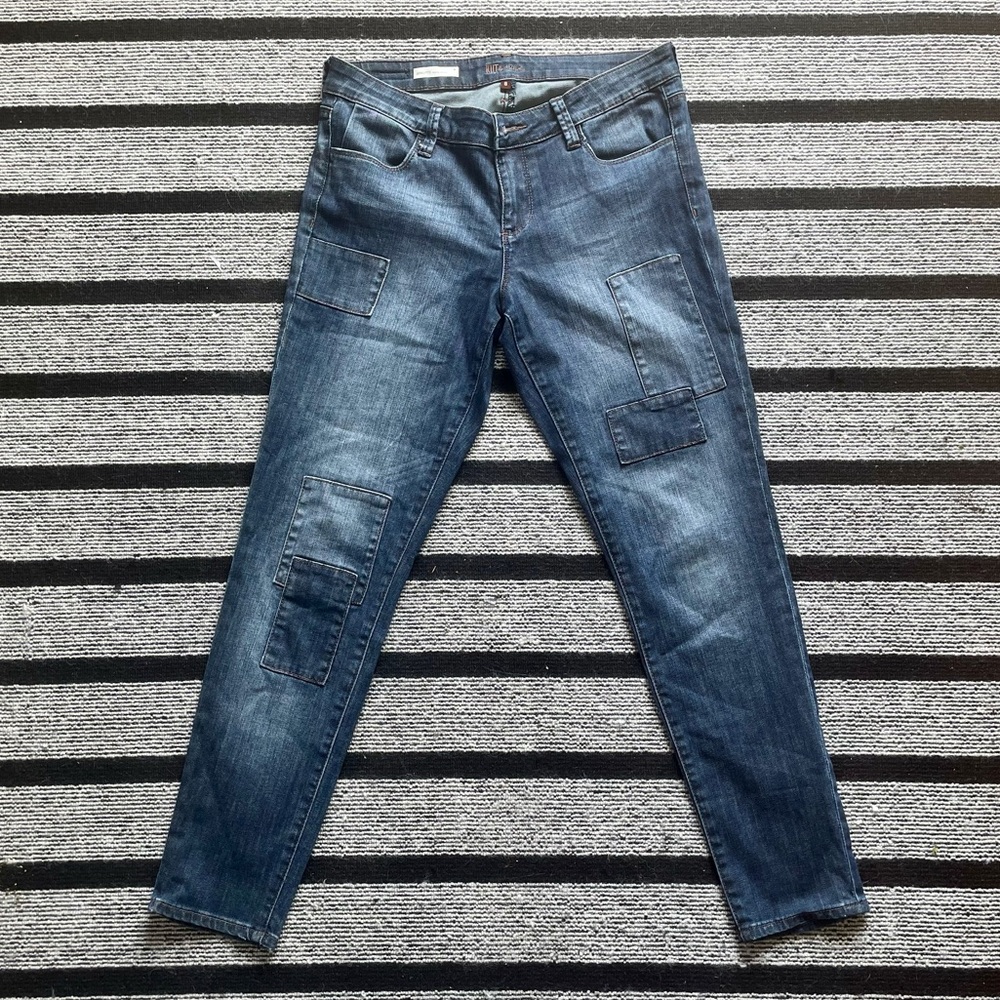 Kut from the Kloth Brigitte Patched Skinny Jeans